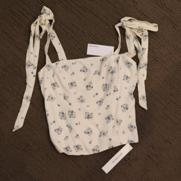 NEW REFORMATION Ellora Top in Blaire - Size 4 - Picture 6 of 8